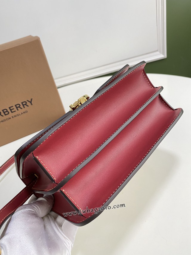 Burberry專門店新款小號TB專屬標識雙色帆布拼皮鎖扣包 巴寶莉經典款女士單肩包 yxb1365